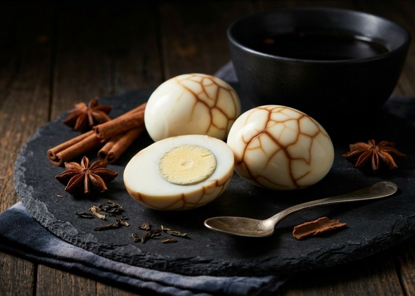 oeufs au thé noir et sauce soja