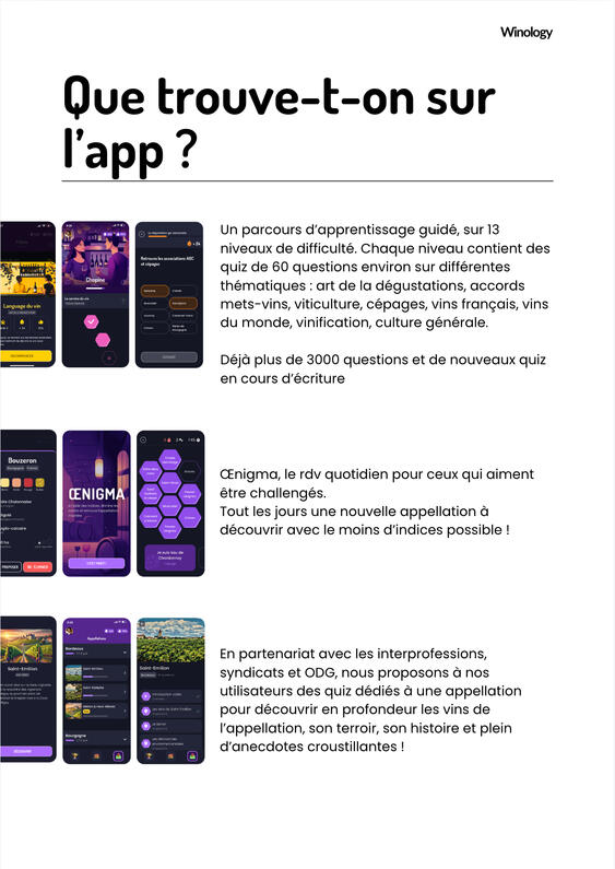 Que trouve-t-on sur l&#39;app ?